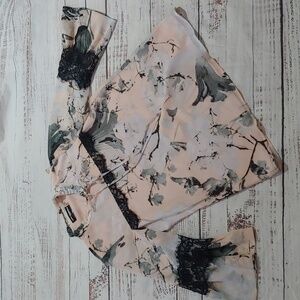 KARL LAGERFELD BOHO FAIRYCORE FLORAL TOP XS